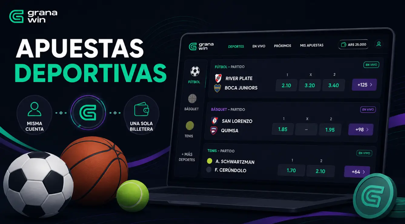 Apuestas deportivas desde la misma cuenta de Granawin